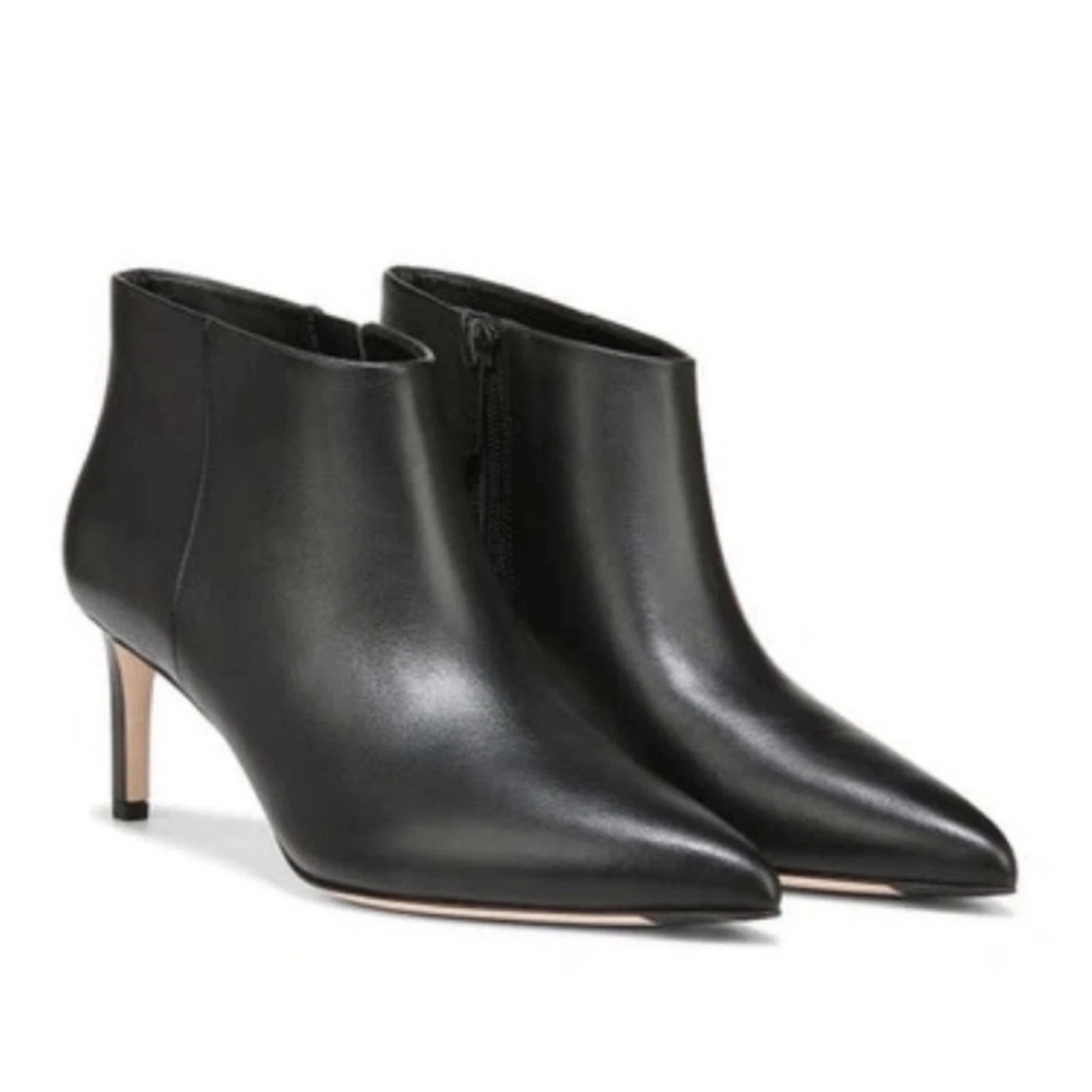 Veronica Beard Ankle Booties Leone Pointed Toe Kitten Heels